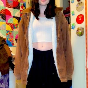 Large brown winter coat